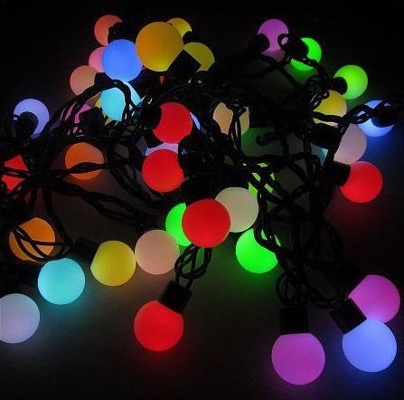 Гірлянда матові кулі RD-7102 флеш 40 LED 5 м Різнокольоровий (1287738992) SBJ6