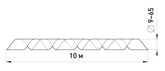 Спираль монтажная E.NEXT e.spiral.stand.12 Ø 9-65 мм 10 м Белый (s2038004) - фото 3