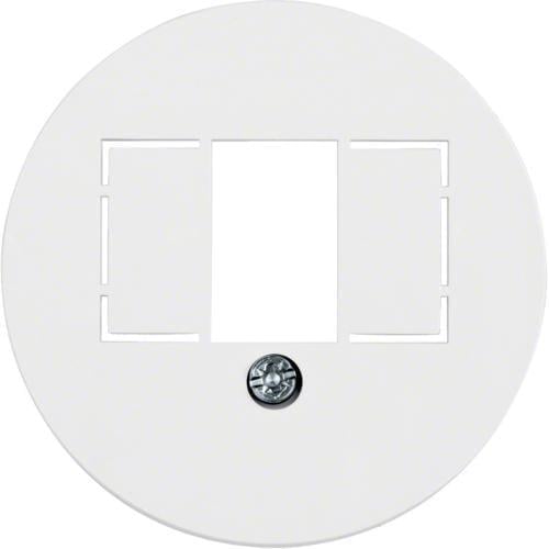 Накладка Hager 1930/Glas для розетки/громкоговорителей/USB-розеток Белый (28685419)