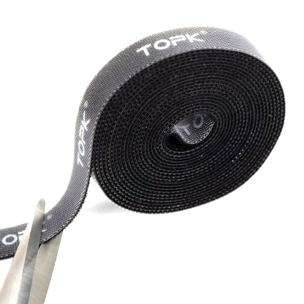 Стяжки на липучке Voltronic многоразовые для упорядочения кабелей 15 мм 5 м Черный (20699)