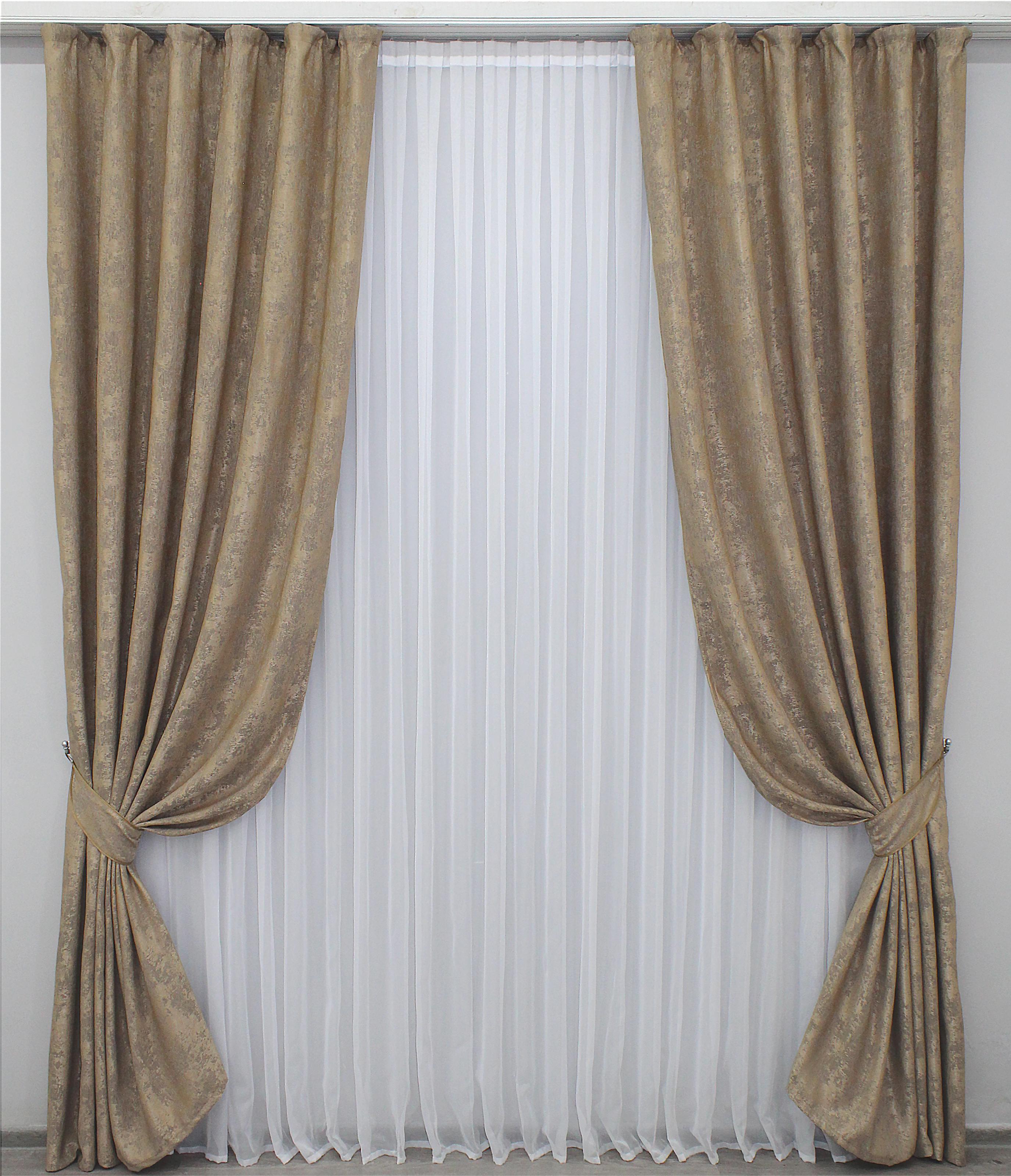 Комплект штор VR-Textil Sultan YL № 1207ш жаккард 150х270 см 2 шт. Капучино (33-0042)