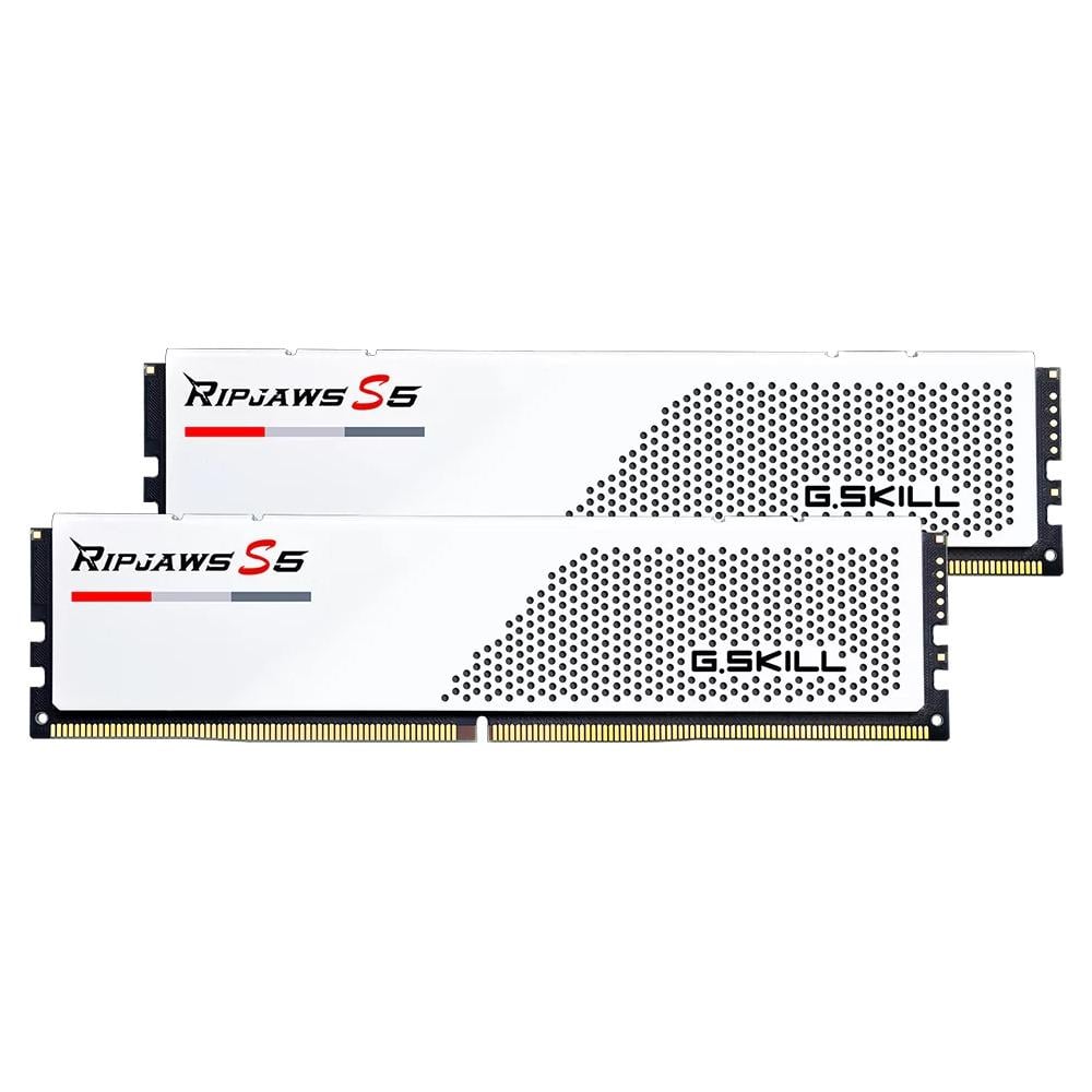 Оперативна пам'ять G.Skill Ripjaws S5 DDR5 32 Гб Kit 6400 МГц CL36 White (F5-6400J3648F16GX2-RS5W)