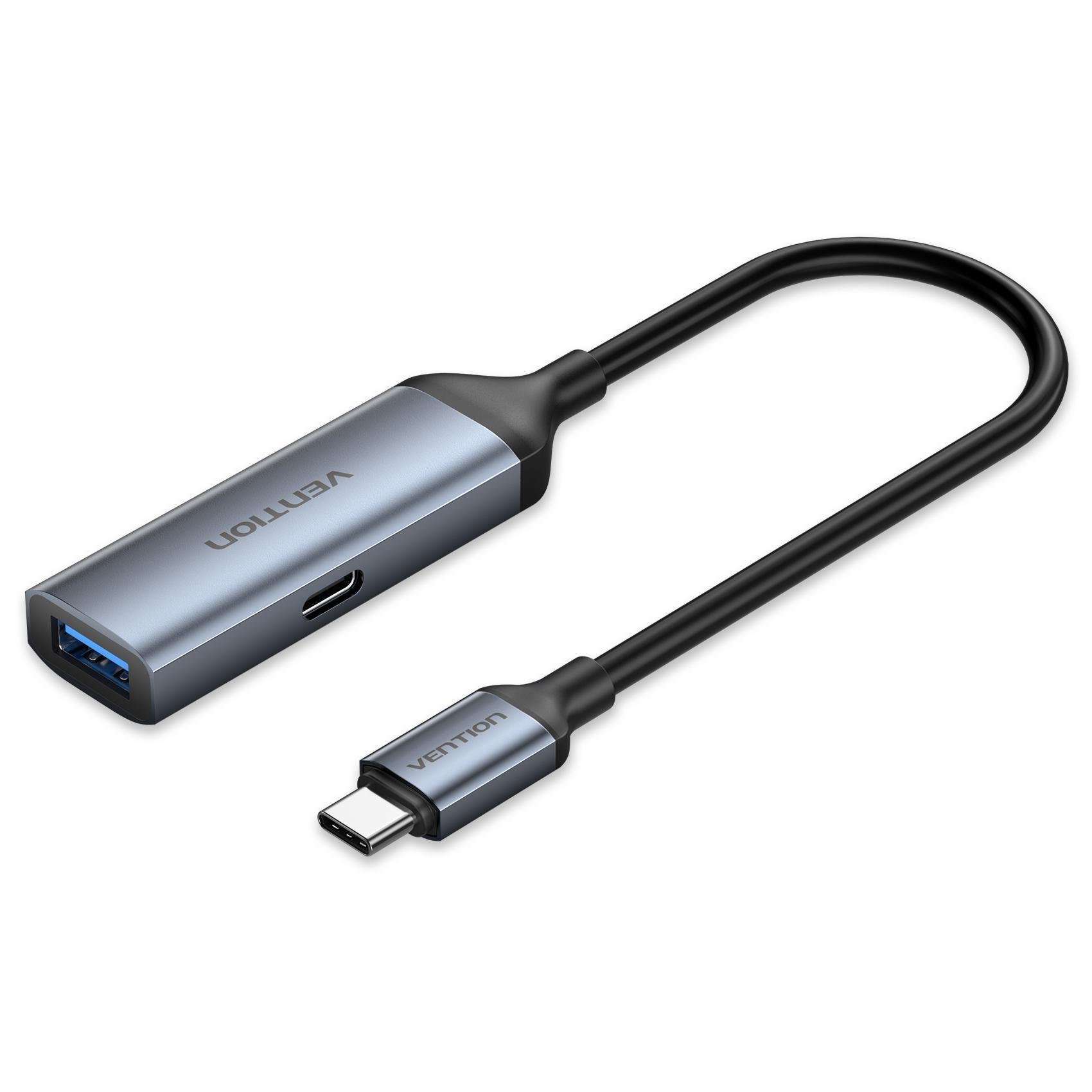 Адаптер USB-C Vention USB-A/PD 100 Вт/0,15 м Серый (CCBHB) Адаптер USB-C Vention USB-A/PD 100 Вт/0,15 м Серый (CCBHB)
