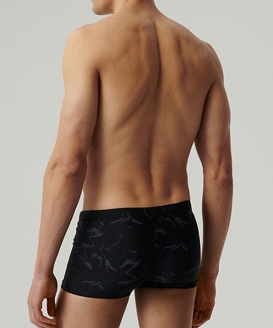 Плавки-шорти чоловічі Atlantic KMS-319 облягаючі короткі з принтом 3XL Чорний/Графітовий (2600604162) - фото 2