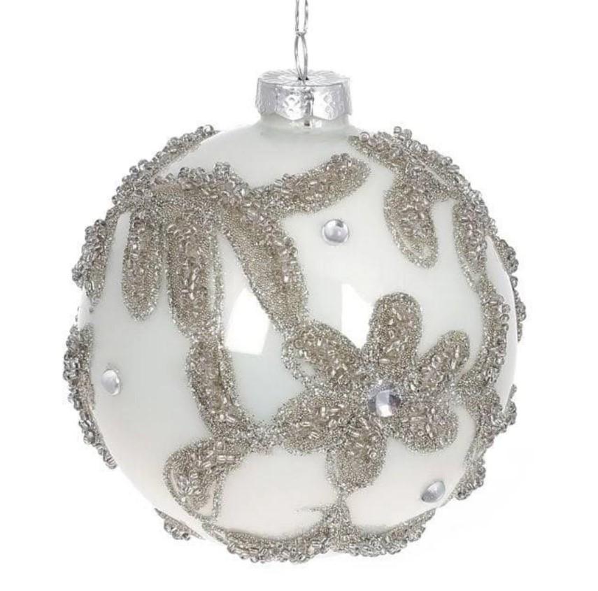 Набор шариков стеклянных 10 см 4 шт. (12894)