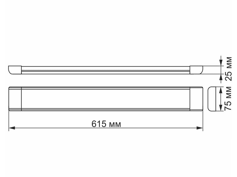 Светильник светодиодный линейный Videx 27W 5000K 600 мм (VL-BN-27065) - фото 3