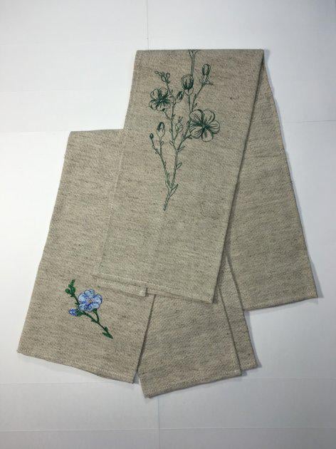 Набор полотенец Ярослав Цветы 40х70 см и 45х75 см 2 шт. Серый