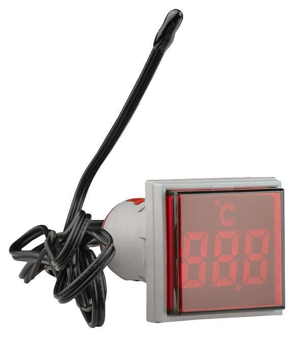 Світлосигнальна арматура АСКО-УКРЕМ з індикатором температури серії U-ADM-T квадратна ᴓ22 мм Червоний (00000055214)