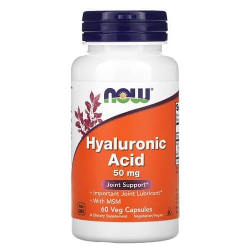 Гіалуронова кислота NOW Hyaluronic Acid 50 мг 60 Veg Capsules (NOW-03156)