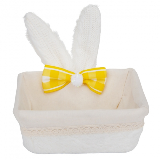 Великодній кошик Вушка 16 см Білий (9109-028)