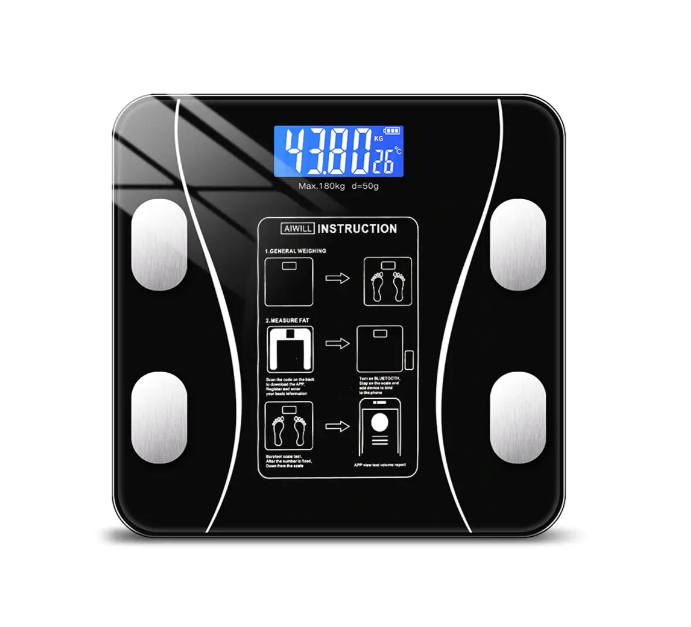 Ваги підлогові Scale One Смарт фітнес Bluetooth 180 кг Чорний (29041763) Ваги підлогові Scale One Смарт фітнес Bluetooth 180 кг Чорний (29041763)