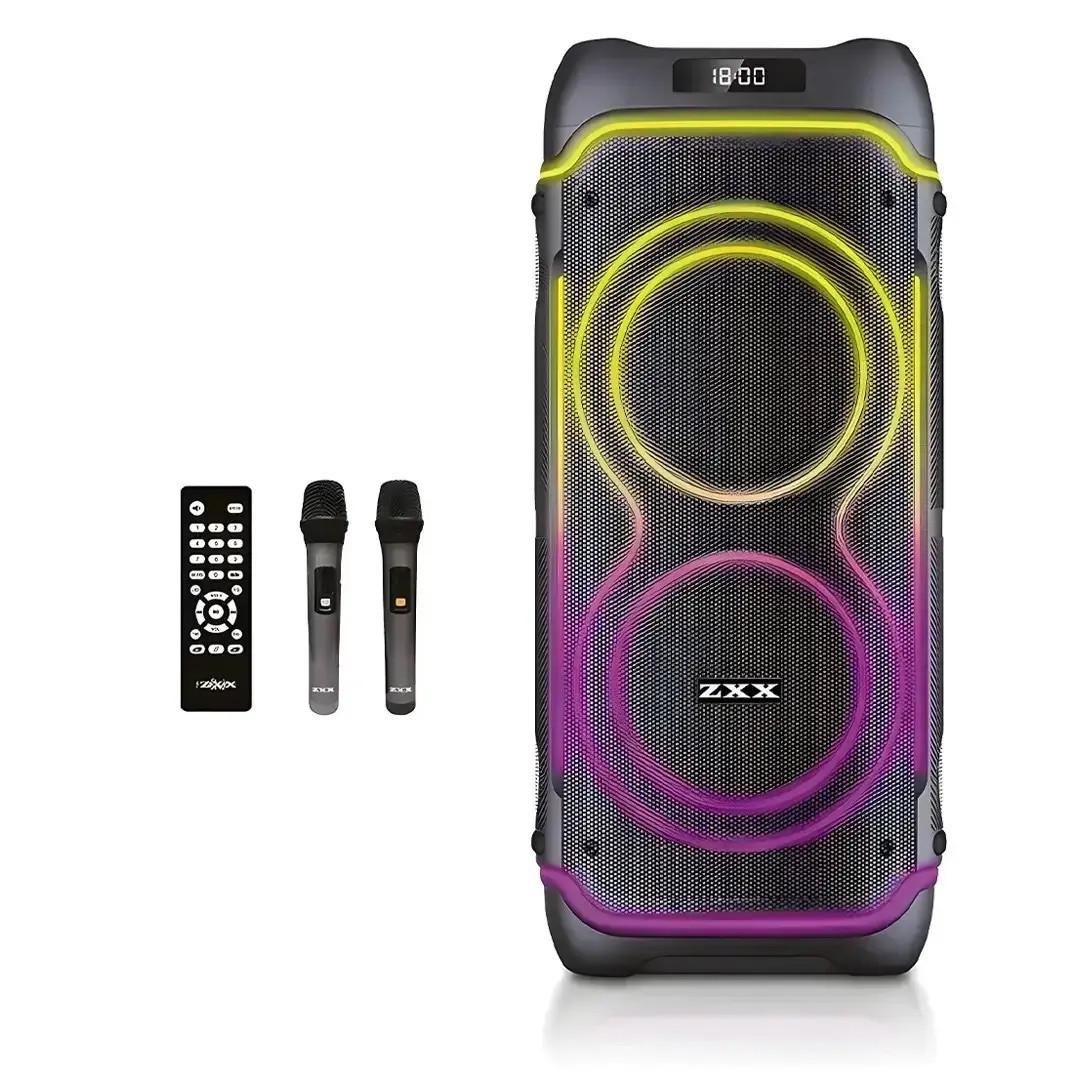 Акустическая система ZXX-5515 с 2 микрофонами и пультом 80 Вт 2x8" RGB подсветка Черный (2671194283)