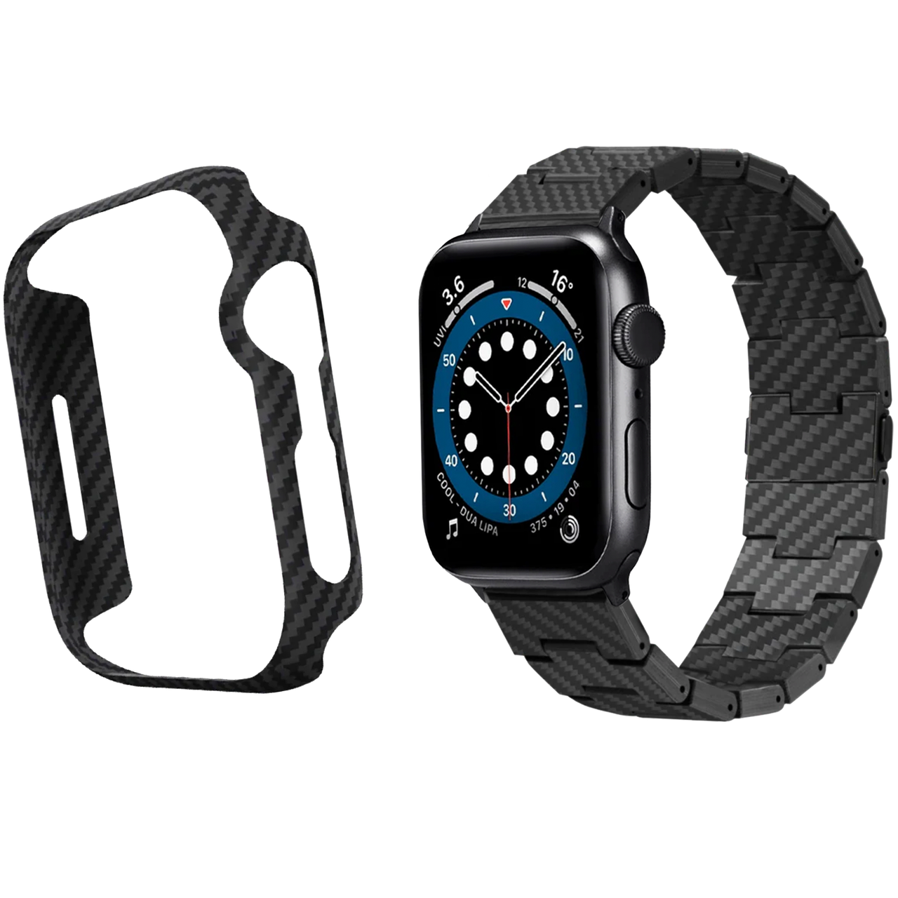 Ремінець і чохол для Apple Watch 7 Pitaka Retro and Air Case 45 мм (AWB1004/KW2002A)