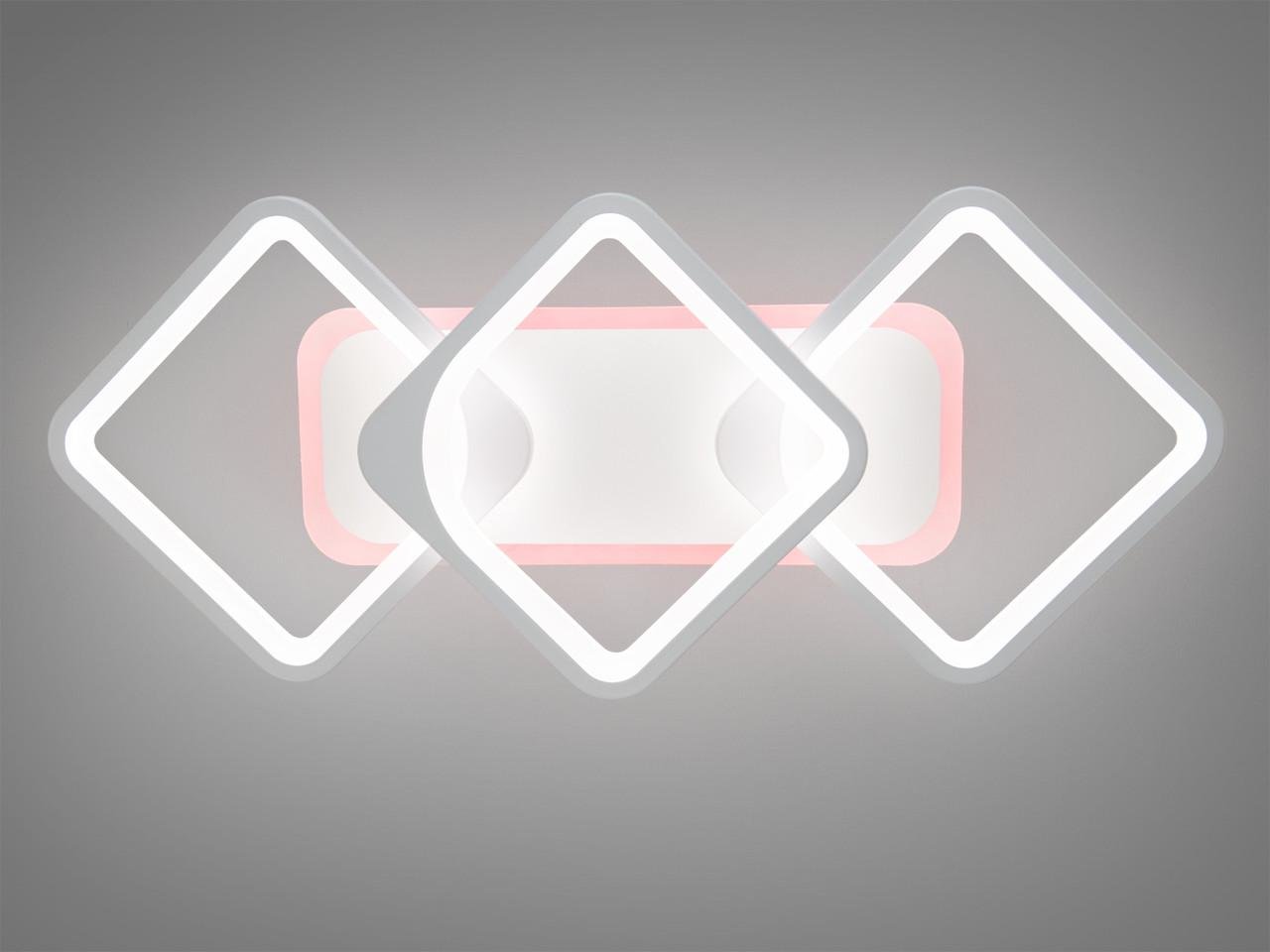 Люстра стельова LED в дитячу з димером 75W на 11м2 Білий (8060-2+1WH-LS)