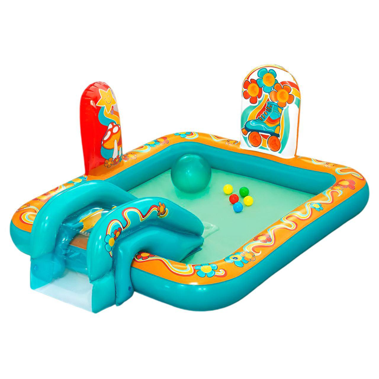 Игровой центр надувной Bestway 53164 с бассейном/горкой/мячами 193x152x74 см (26518739) Игровой центр надувной Bestway 53164 с бассейном/горкой/мячами 193x152x74 см (26518739)