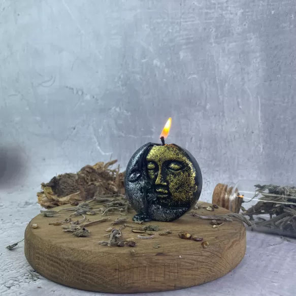 Свеча восковая Солнце и Луна (18880493)