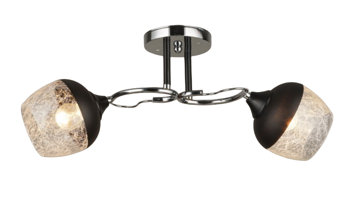 Люстра декоративна Valeso V W3025/2 на 2 плафони Chrome/Black