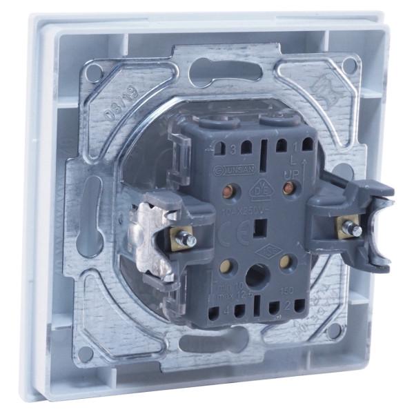 Вимикач 2-клавішний Gunsan Eqona 1401100100103 Білий - фото 3 Вимикач 2-клавішний Gunsan Eqona 1401100100103 Білий - фото 3