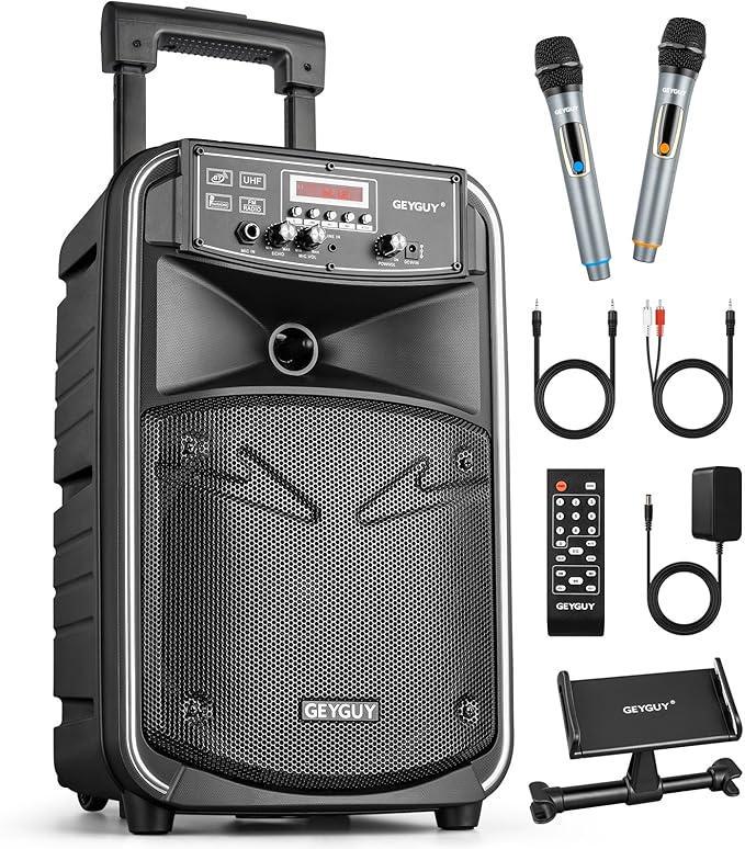 Караоке-Bluetooth PA-система з бездротовими мікрофонами GEYGUY