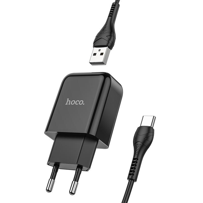 Зарядний пристрій Hoco Type-C cable Vigour N2 1 USB 2,1 A Black (533200)