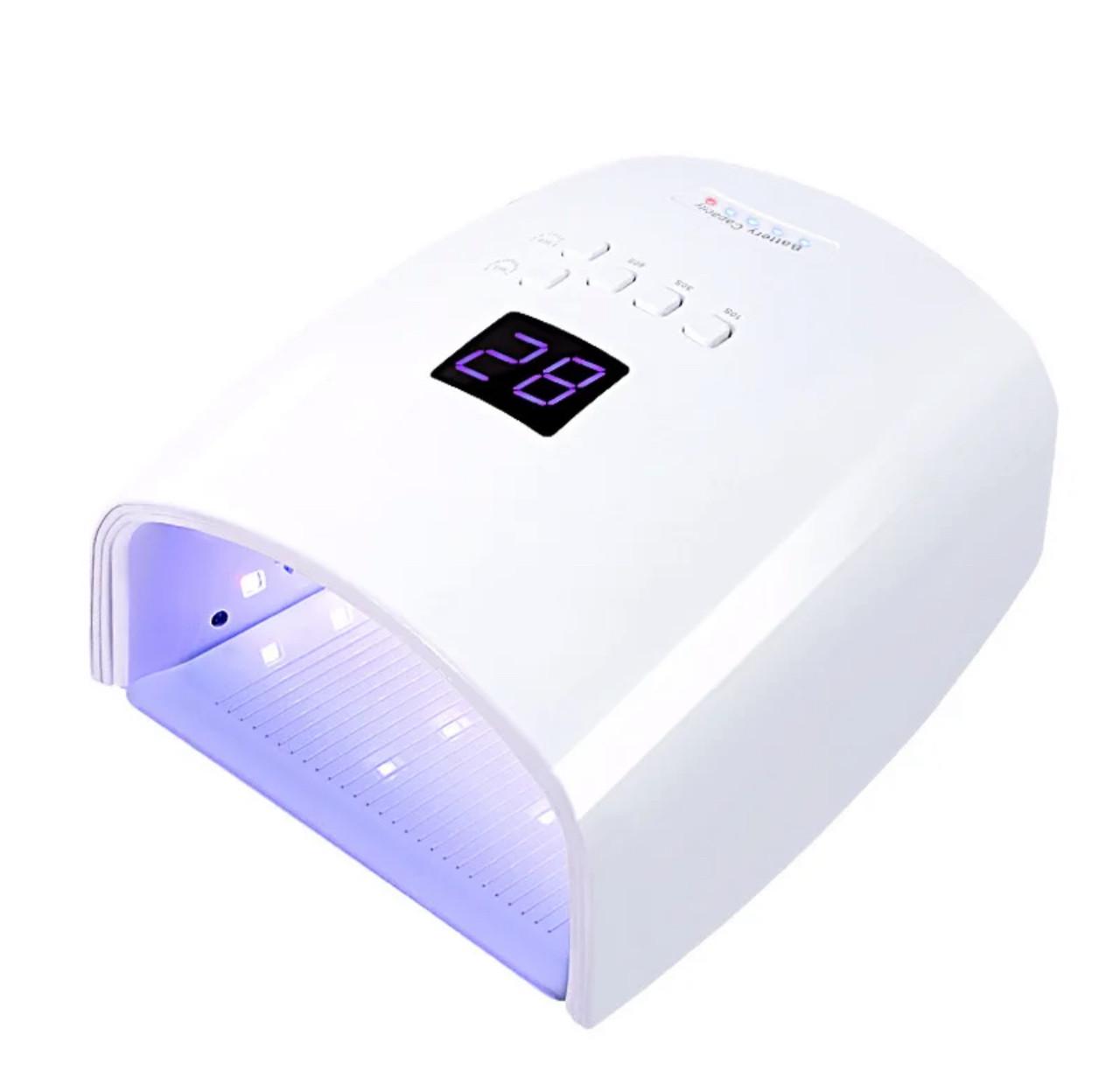 Настільна лампа бездротова UV/LED S10 на акумуляторі 2600 mAh 48 Вт Білий