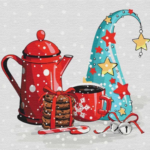 Картина по номерам Идейка Зимние и Новогодние сюжеты Прохладными вечерами 40х40 см в термопакете (КНО5531-mt)