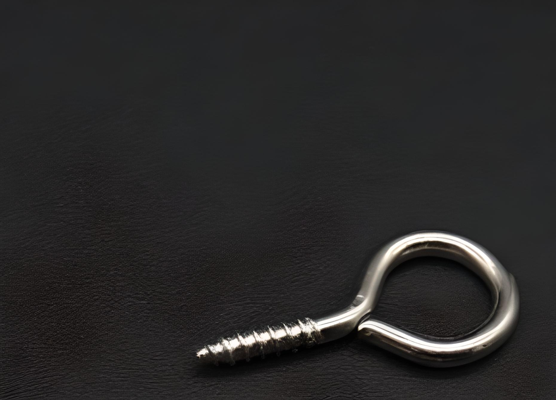 Крючок кольцо тип О с резьбой по дереву 28х13 мм (В-238)