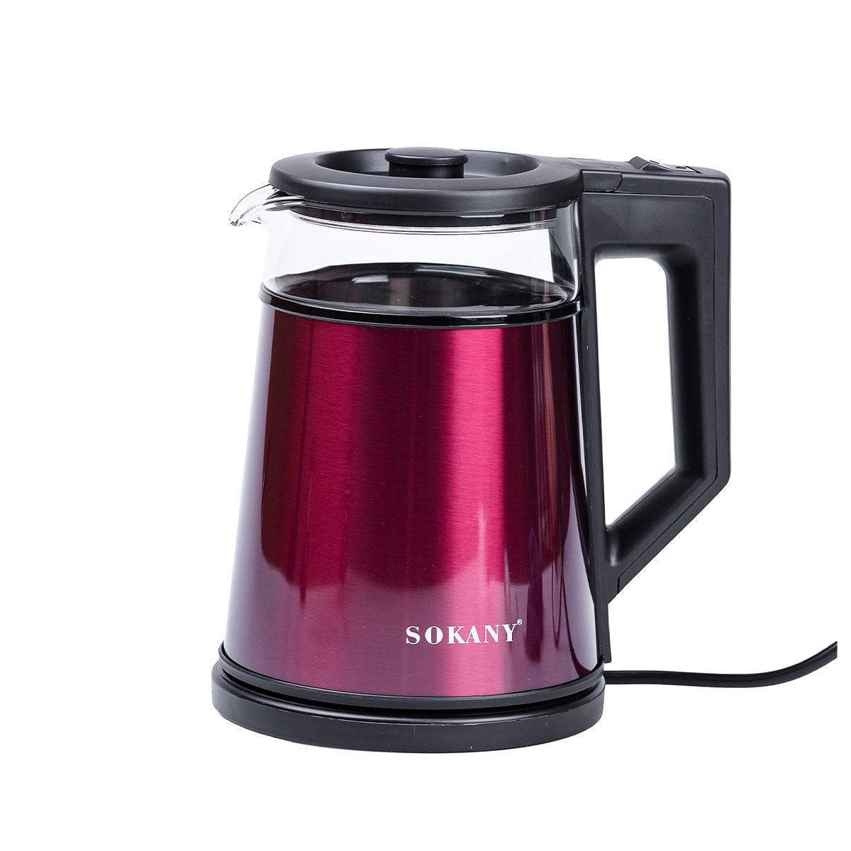 Електрочайник Sokany SK-SH-1076 1,7 л 2000 Вт Червоний (27968941) - фото 2 Електрочайник Sokany SK-SH-1076 1,7 л 2000 Вт Червоний (27968941) - фото 2