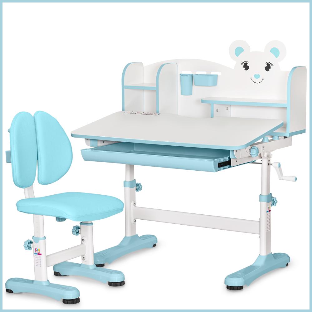 Парта детская школьная со стулом Evo-kids BD-29 Panda XL Blue (BD-29 BL) - фото 3