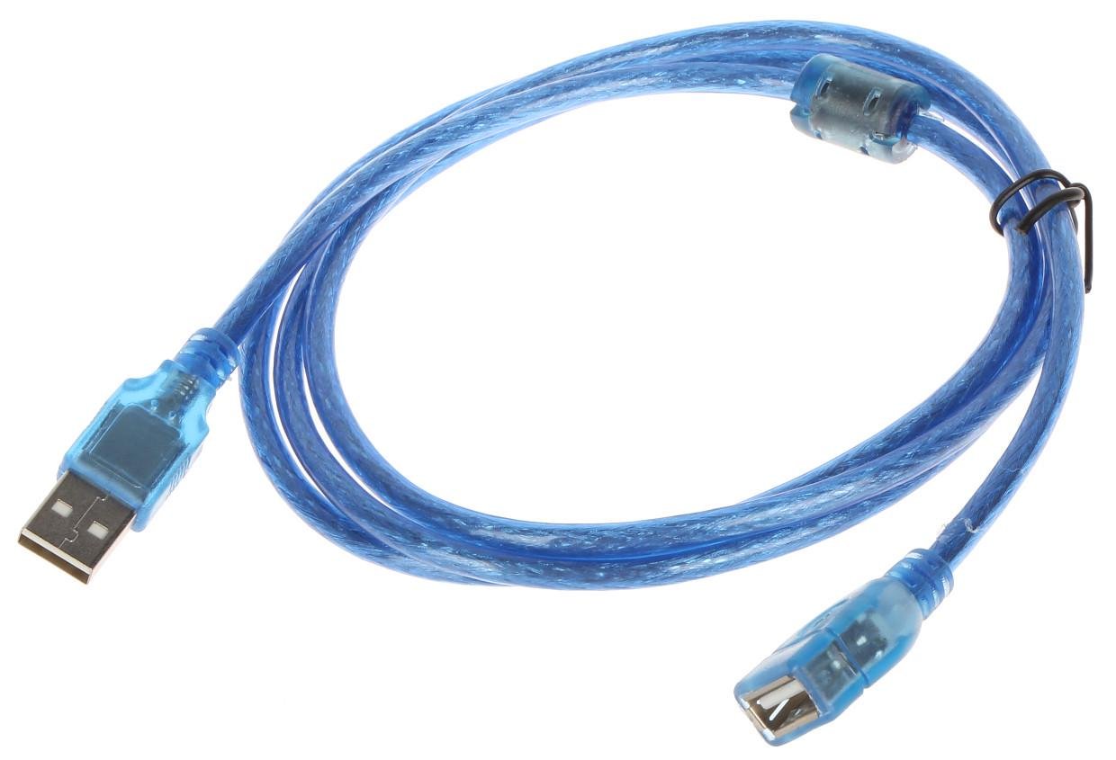 Кабель Rias USB A-USB F 1,5 м Blue (3_01119)