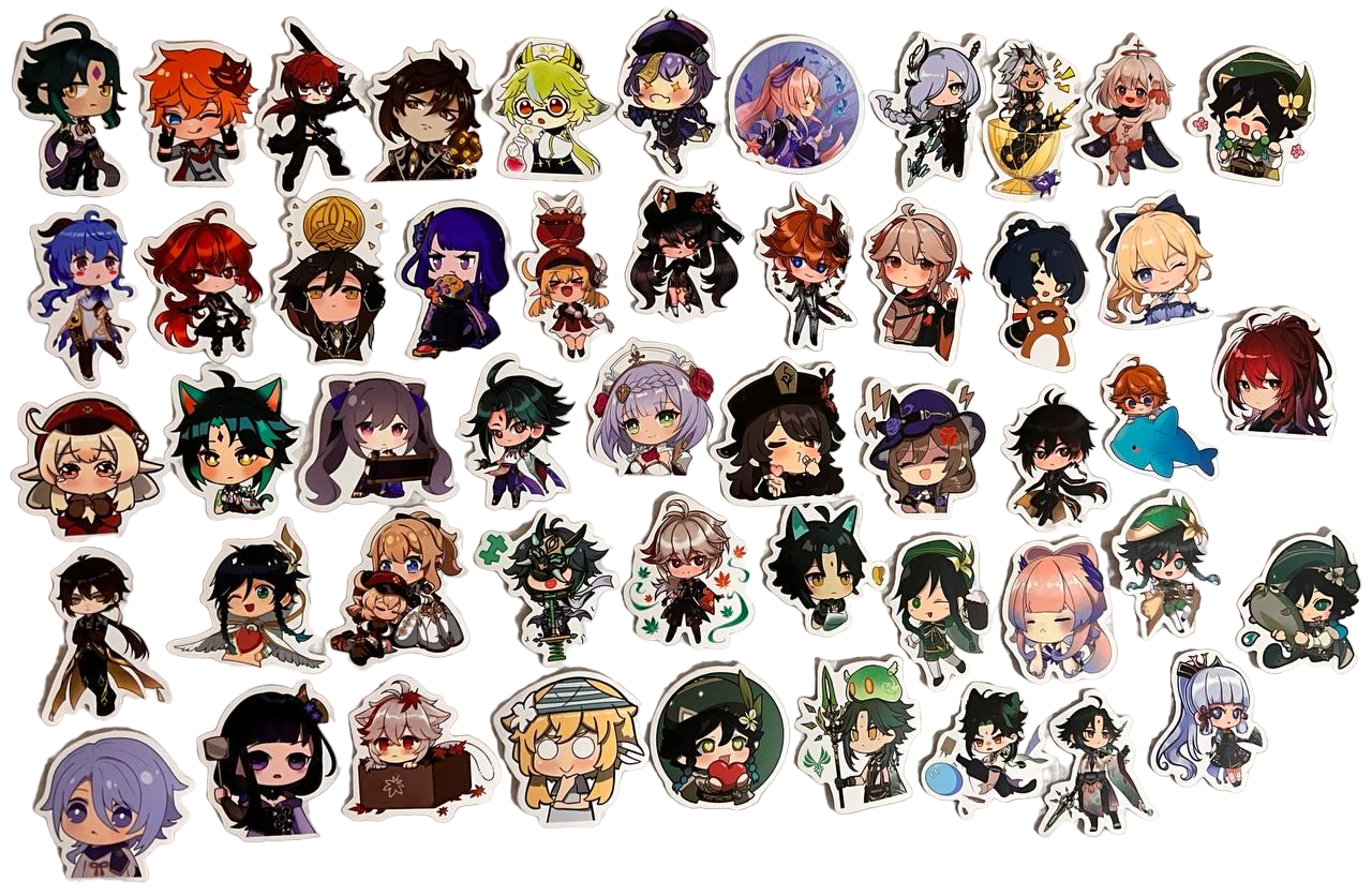 Набор виниловых стикеров Геншин Импакт (65618)