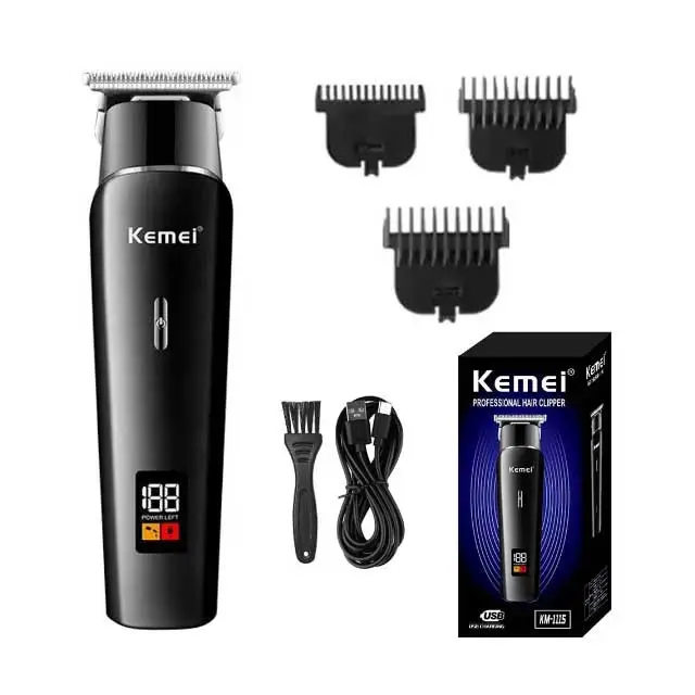 Машинка для стрижки акумуляторна Kemei KM-1113 5 Вт з 3 насадками для волосся та бороди (ML-04550) Машинка для стрижки акумуляторна Kemei KM-1113 5 Вт з 3 насадками для волосся та бороди (ML-04550)