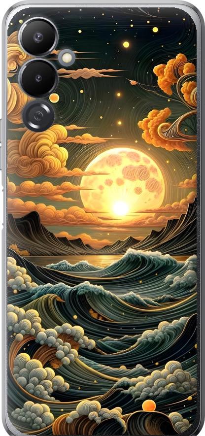 Чехол на Tecno Pova 4 LG7n Арт волны (6332u-2967-42517)