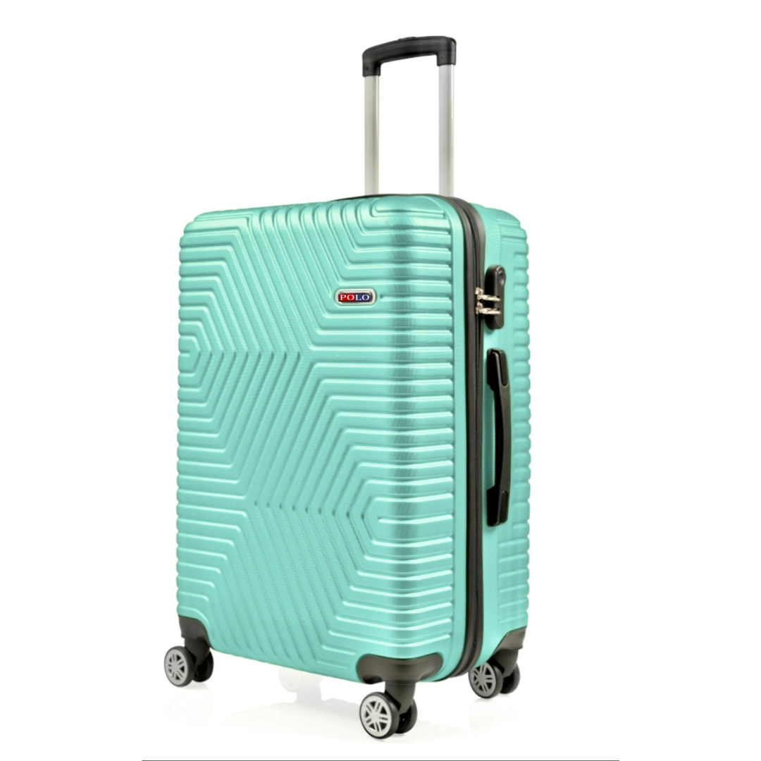 Чемодан Polo ПК011-L поликарбонат на 4-х двойных колесах большой L 120 л Мятный