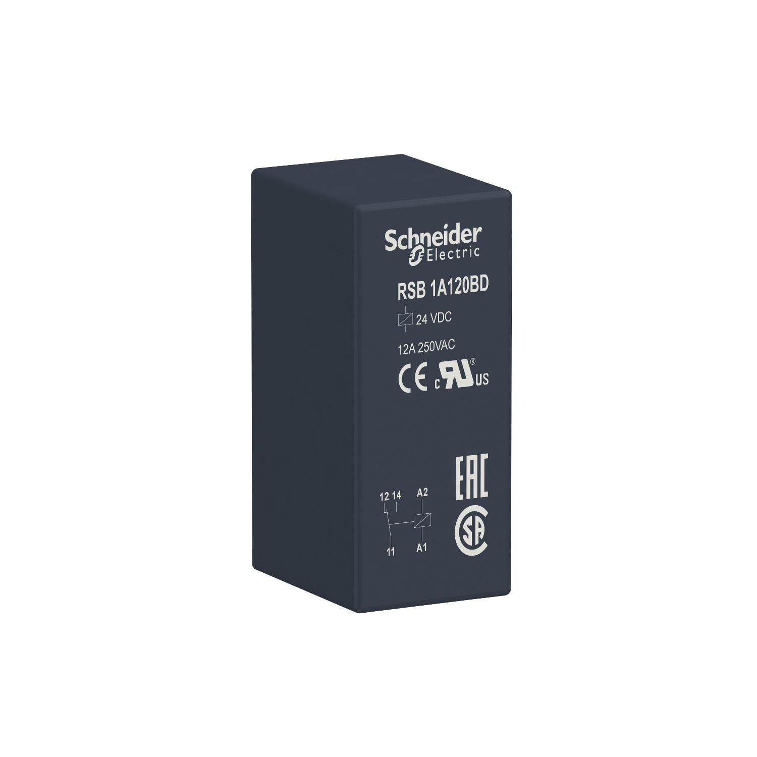Реле промежуточное Schneider Electric Harmony 12A 1к 24V DC RSB (RSB1A120BD)