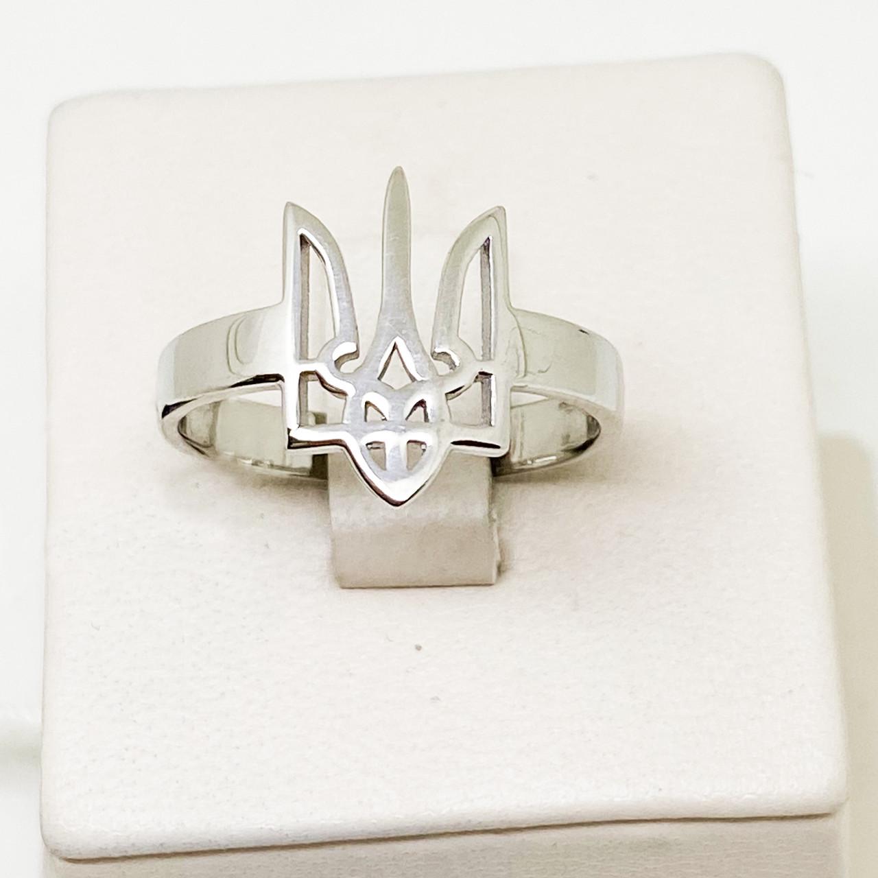 Кольцо серебряное Тризуб р. 20 2,7 г (1846179423)