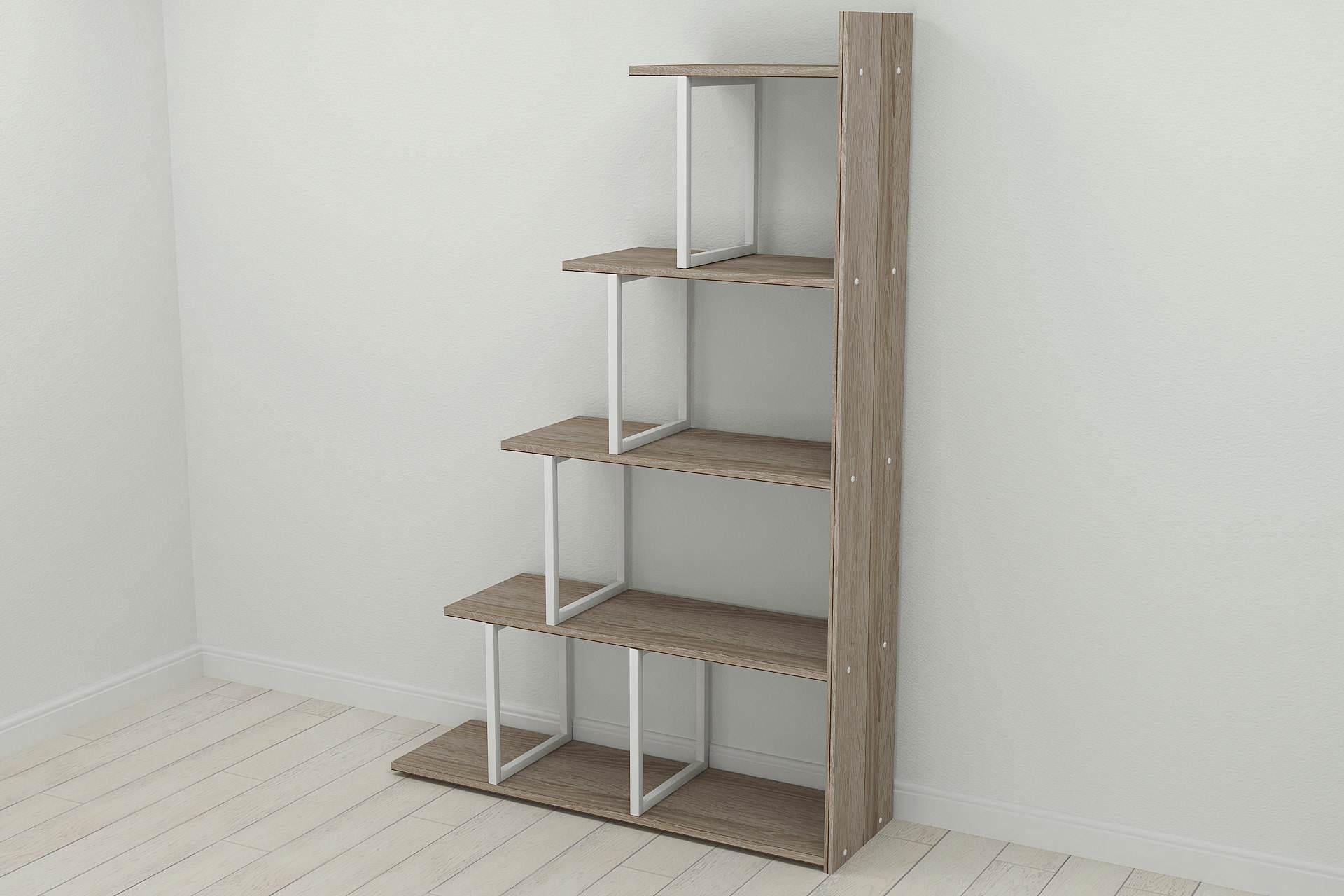 Этажерка Ferrum-decor Стелла металл/ДСП 1600x1020x300 мм Белый/Дуб Сонома Трюфель (FRD-103470)