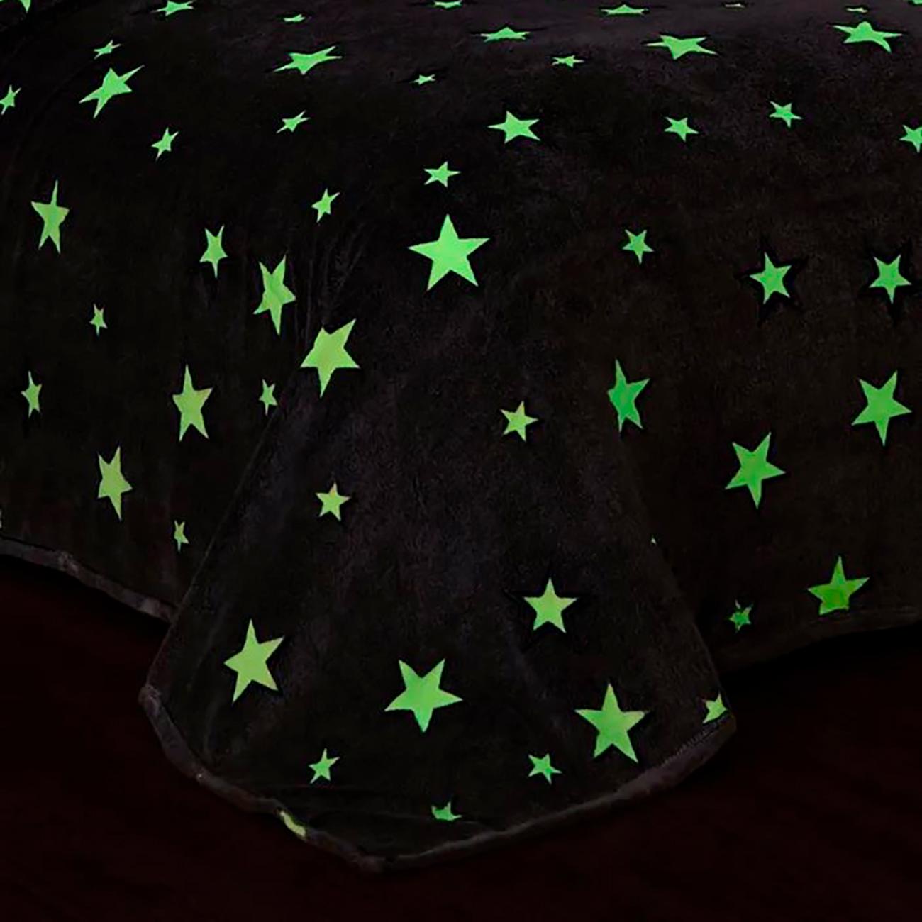 Плед флісовий Love You що світиться в темряві 200х220 см Зірки (82992) - фото 2 Плед флісовий Love You що світиться в темряві 200х220 см Зірки (82992) - фото 2