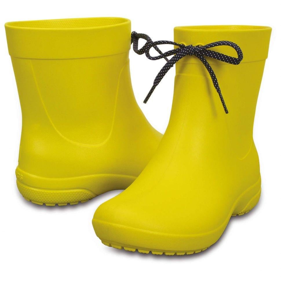Чоботи жіночі гумові Crocs Freesail Shorty Rain Boot Yellow Lemon р. р. 33/34 Лимонний (26966)