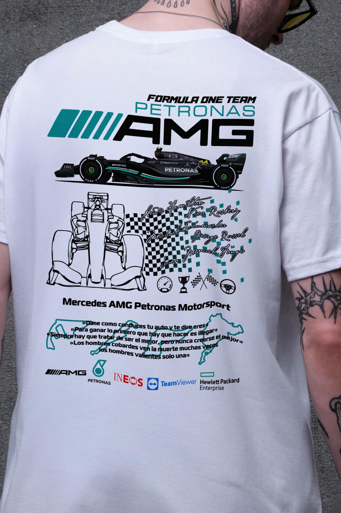 Футболка мужская Without с принтом AMG оверсайз S/M White (S8049662) - фото 2 Футболка мужская Without с принтом AMG оверсайз S/M White (S8049662) - фото 2