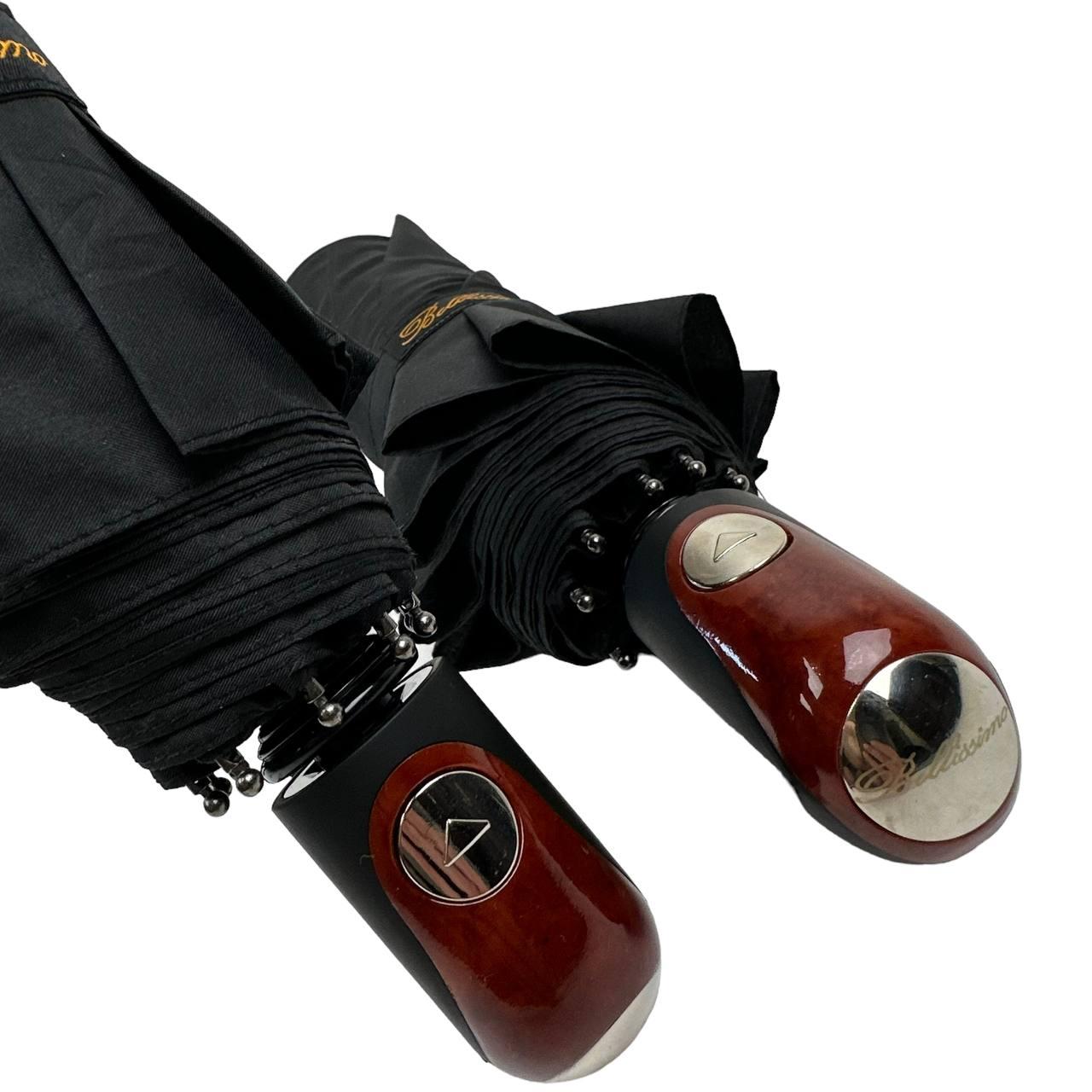 Зонт мужской полуавтомат Bellissimo антивитер Черный (0458-1) - фото 6 Зонт мужской полуавтомат Bellissimo антивитер Черный (0458-1) - фото 6