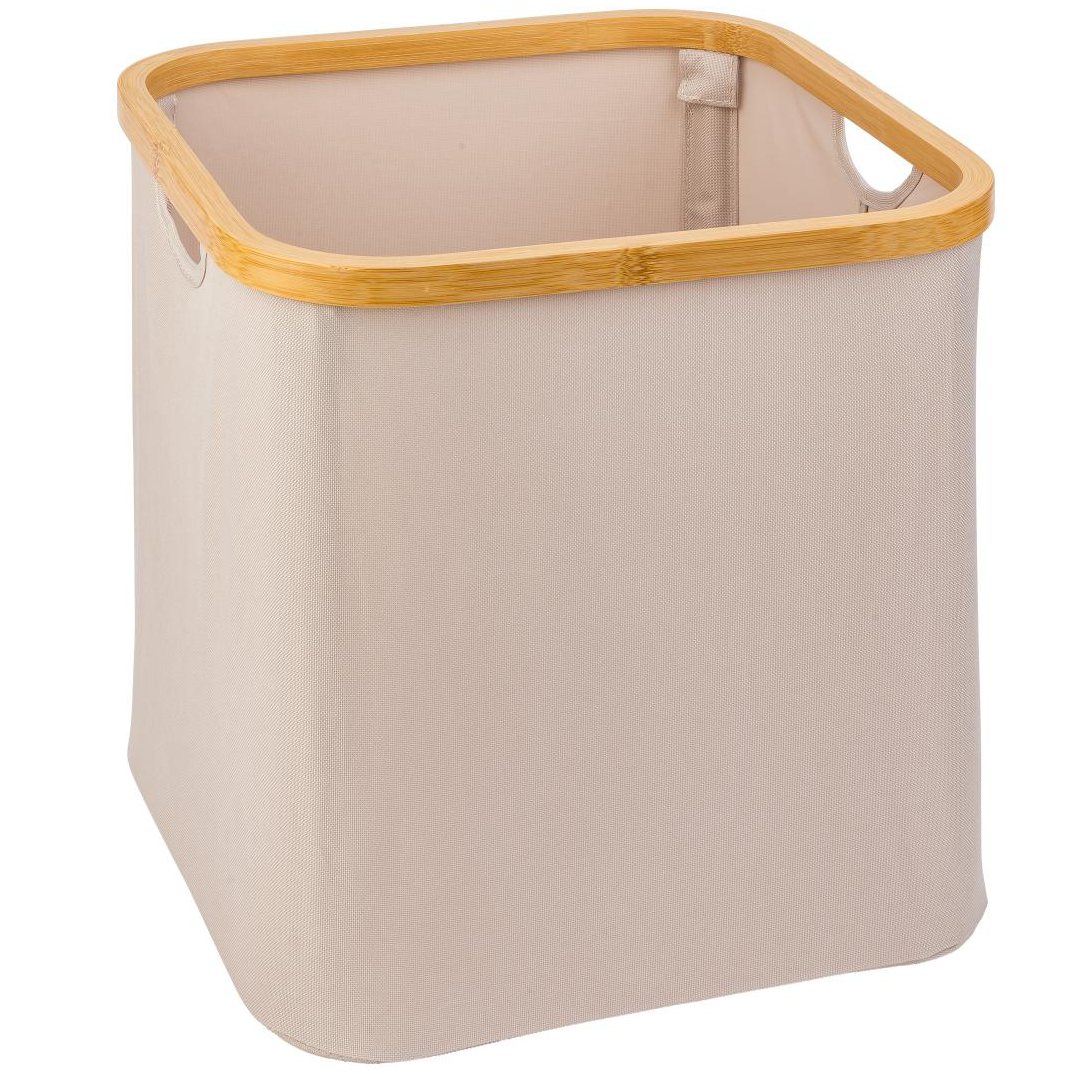 Корзина для хранения Livarno Home LHO-33 с бамбуковой рамой 33x33x33 см Beige (3_07307)