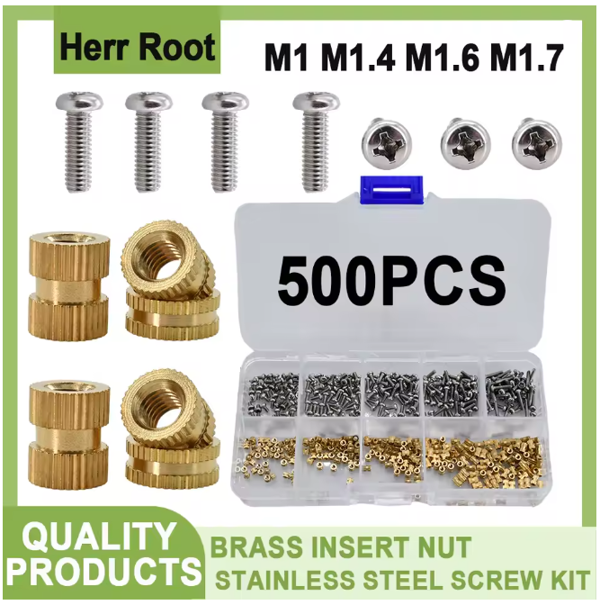 Термогайки та гвинти DIN7985 для 3D друку та моделювання Spec М1,0 мм 500 шт. (SP-16910500) - фото 8