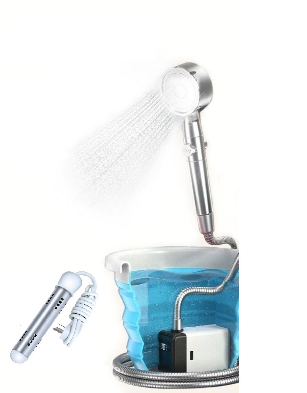 Душ портативний на акумуляторі Li-ion (6000 мАг) з нагрівальним елементом та індикатором температури
