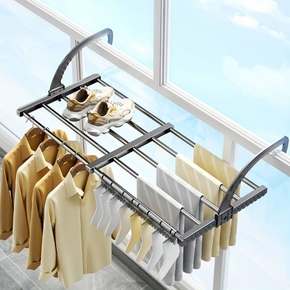 Сушарка для білизни Folding Clothes 3270В подвійна 77 см Сірий (120.1539) - фото 6