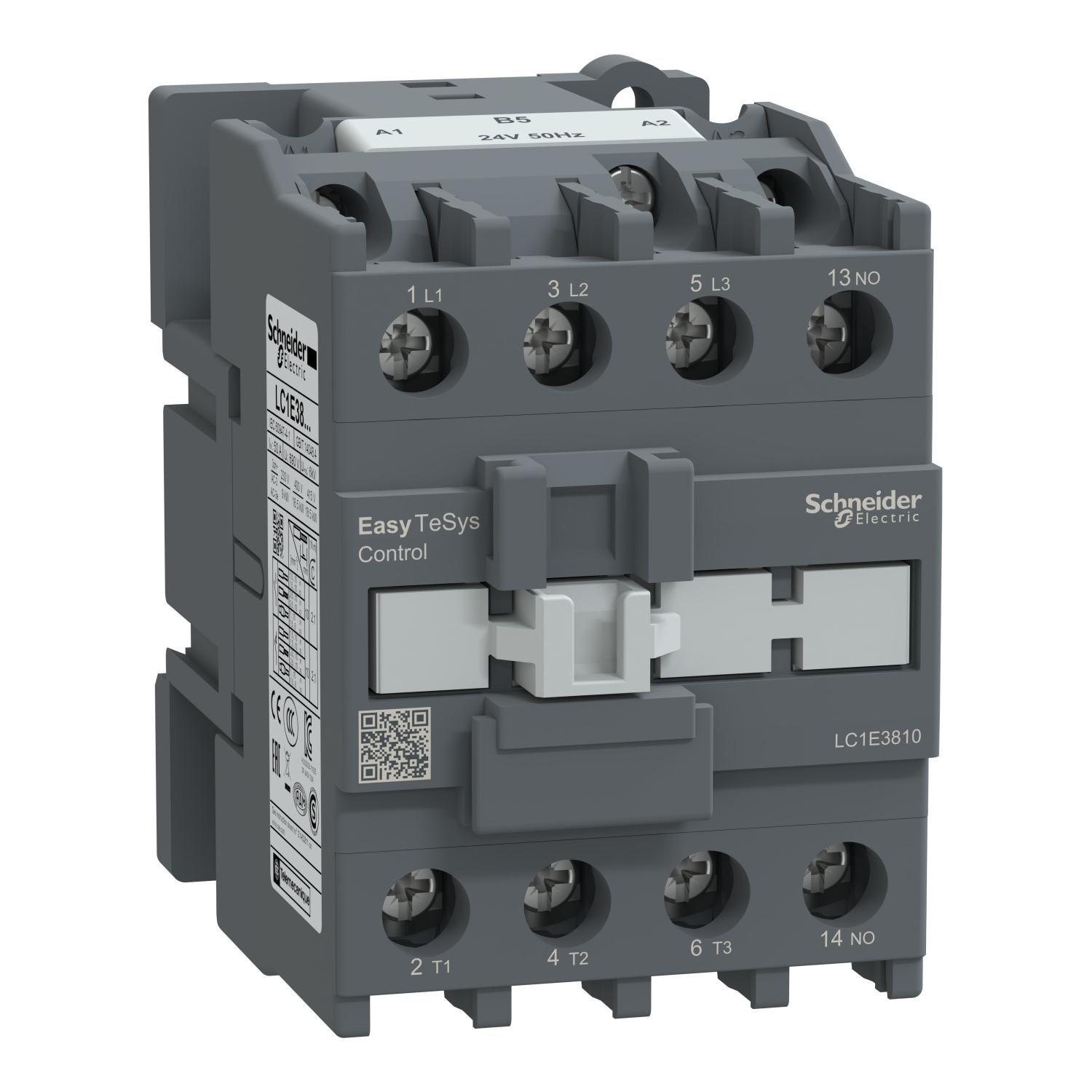Контактор-пускатель Schneider Electric Easy TeSys 38А 24 В 1NO (LC1E3810B5)