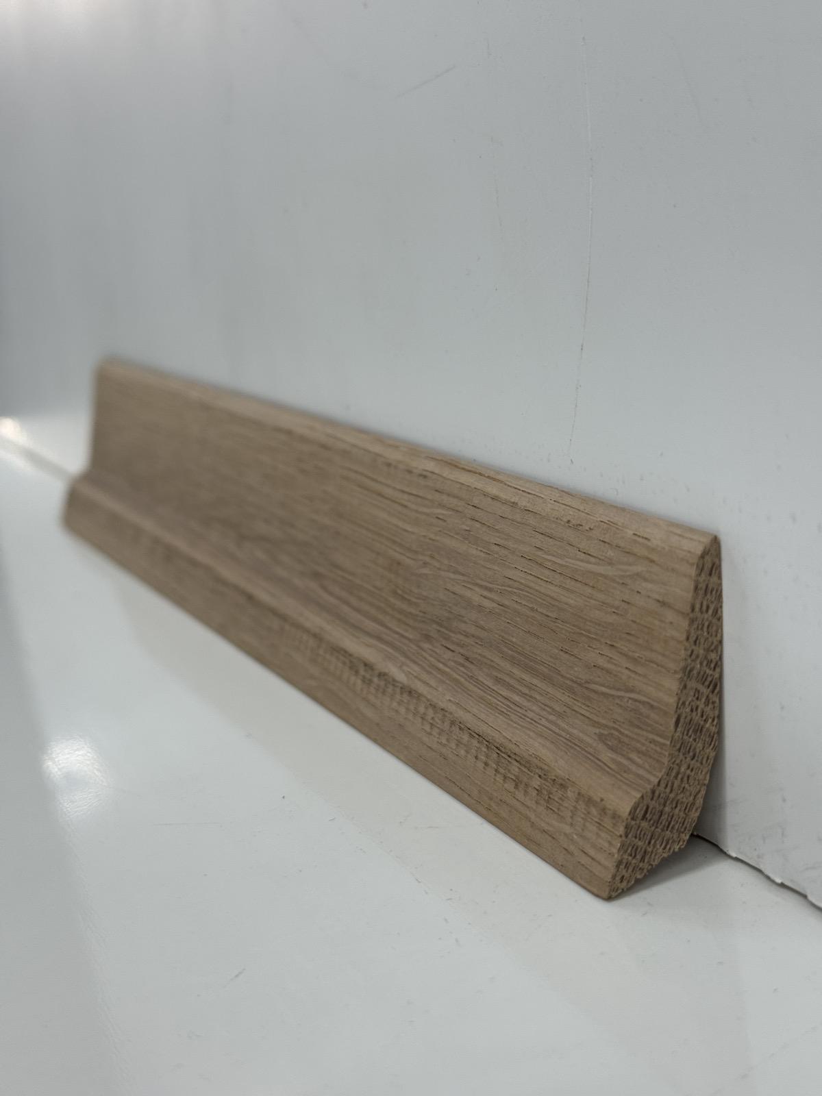 Плинтус деревянный из дуба Сапожок под покраску 46х15 мм (29954593) - фото 5