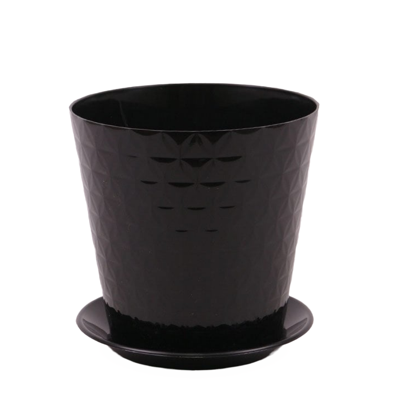 Горшок Diament Petit 15 см Черный (32720) - фото 1 Горшок Diament Petit 15 см Черный (32720) - фото 1