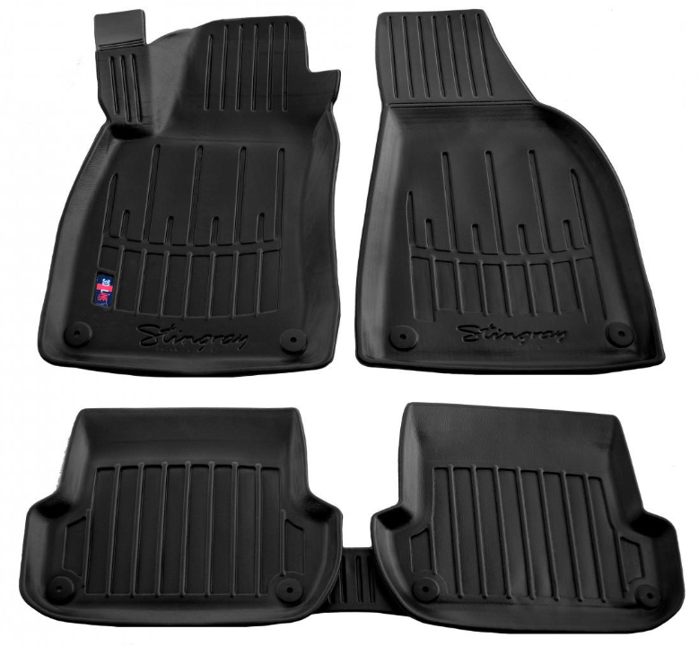 Килимки гумові Stingray для Audi A4 B6 2000-2004/Audi A4 B7 2004-2008 з бортом ТЕП 5 шт. (5030015)