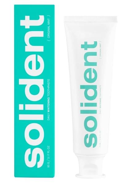 Зубная паста отбеливающая Solident mint Мята 90 г